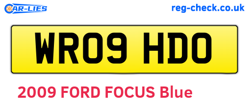 WR09HDO are the vehicle registration plates.
