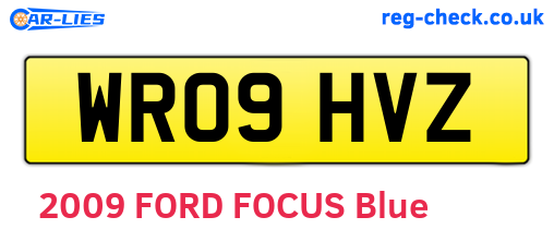 WR09HVZ are the vehicle registration plates.