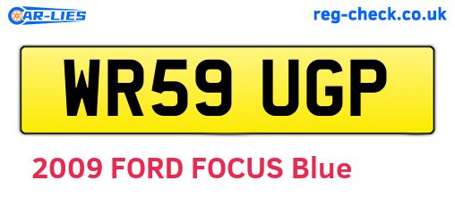 WR59UGP are the vehicle registration plates.
