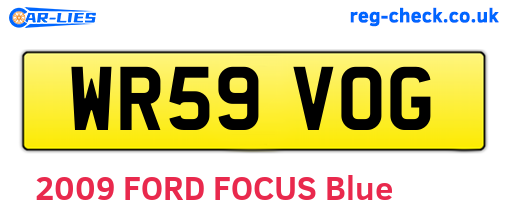 WR59VOG are the vehicle registration plates.