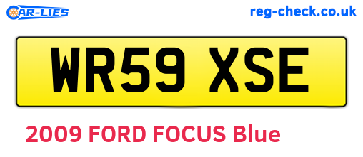 WR59XSE are the vehicle registration plates.