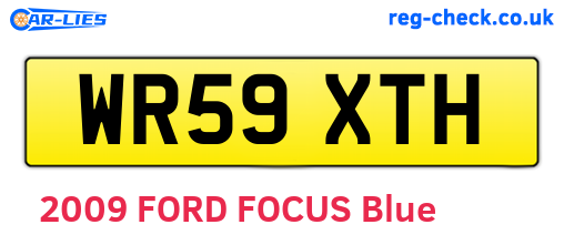 WR59XTH are the vehicle registration plates.