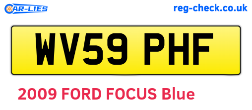 WV59PHF are the vehicle registration plates.