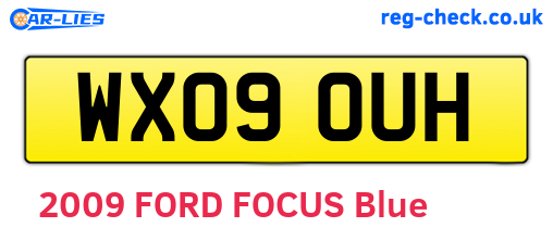 WX09OUH are the vehicle registration plates.