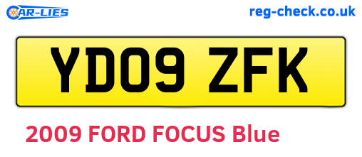 YD09ZFK are the vehicle registration plates.