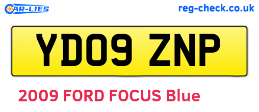 YD09ZNP are the vehicle registration plates.