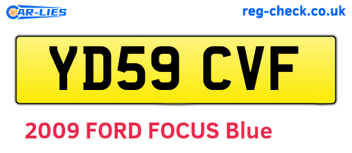 YD59CVF are the vehicle registration plates.