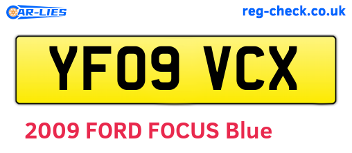 YF09VCX are the vehicle registration plates.