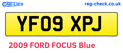 YF09XPJ are the vehicle registration plates.