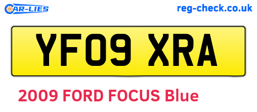 YF09XRA are the vehicle registration plates.