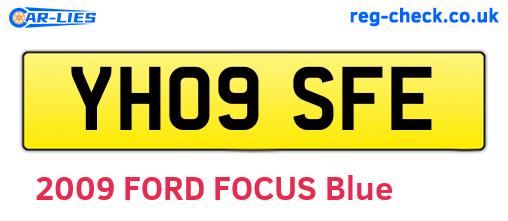 YH09SFE are the vehicle registration plates.