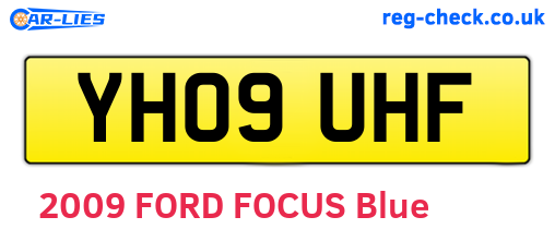 YH09UHF are the vehicle registration plates.