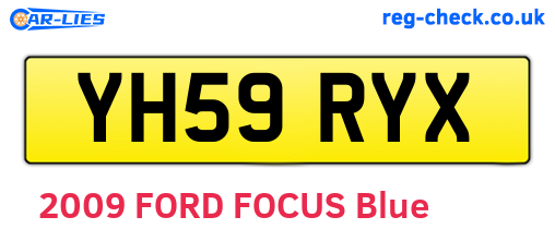 YH59RYX are the vehicle registration plates.
