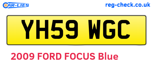 YH59WGC are the vehicle registration plates.