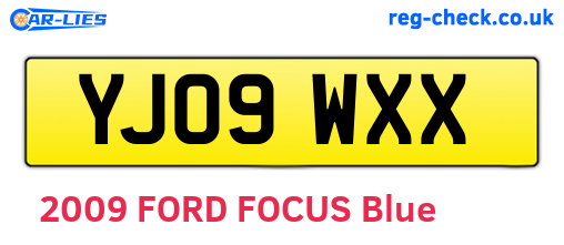 YJ09WXX are the vehicle registration plates.