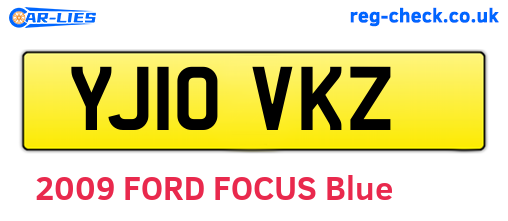 YJ10VKZ are the vehicle registration plates.