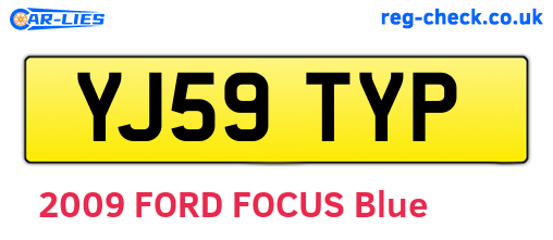 YJ59TYP are the vehicle registration plates.
