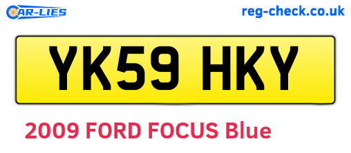 YK59HKY are the vehicle registration plates.
