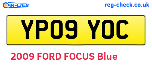 YP09YOC are the vehicle registration plates.