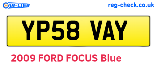 YP58VAY are the vehicle registration plates.