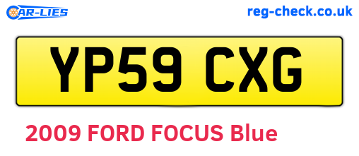 YP59CXG are the vehicle registration plates.