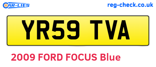 YR59TVA are the vehicle registration plates.