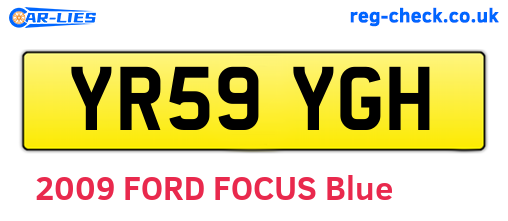 YR59YGH are the vehicle registration plates.