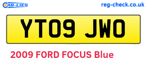 YT09JWO are the vehicle registration plates.