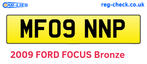 MF09NNP are the vehicle registration plates.