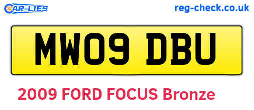 MW09DBU are the vehicle registration plates.
