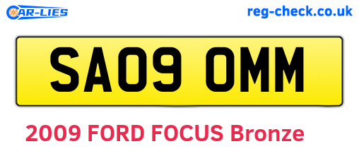 SA09OMM are the vehicle registration plates.