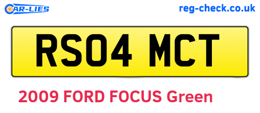 RS04MCT are the vehicle registration plates.