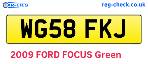 WG58FKJ are the vehicle registration plates.
