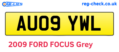 AU09YWL are the vehicle registration plates.