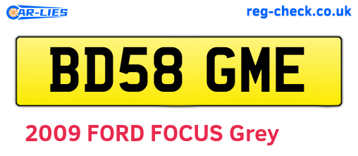 BD58GME are the vehicle registration plates.