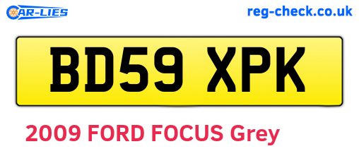 BD59XPK are the vehicle registration plates.