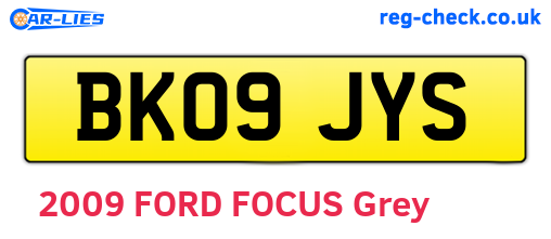 BK09JYS are the vehicle registration plates.