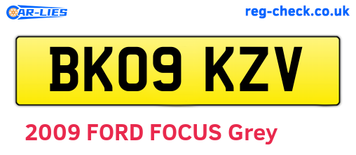 BK09KZV are the vehicle registration plates.
