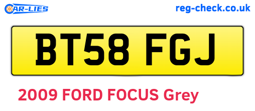 BT58FGJ are the vehicle registration plates.