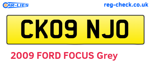 CK09NJO are the vehicle registration plates.