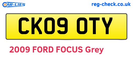 CK09OTY are the vehicle registration plates.