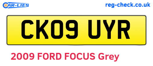 CK09UYR are the vehicle registration plates.