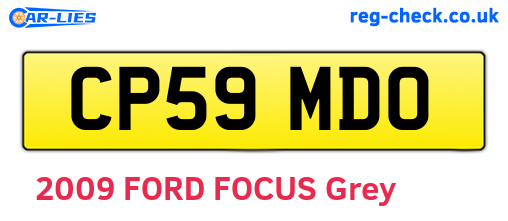 CP59MDO are the vehicle registration plates.