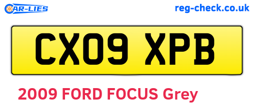 CX09XPB are the vehicle registration plates.