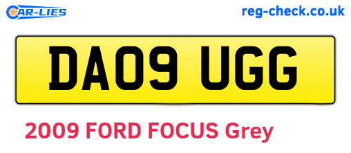 DA09UGG are the vehicle registration plates.
