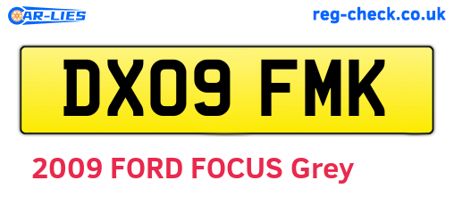 DX09FMK are the vehicle registration plates.