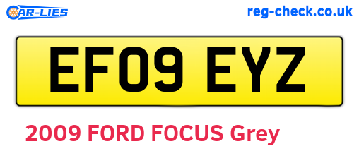 EF09EYZ are the vehicle registration plates.