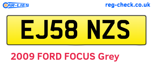 EJ58NZS are the vehicle registration plates.