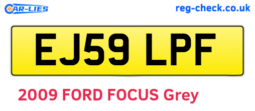 EJ59LPF are the vehicle registration plates.