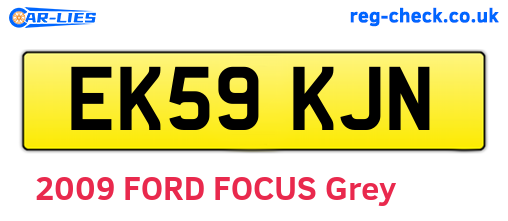 EK59KJN are the vehicle registration plates.